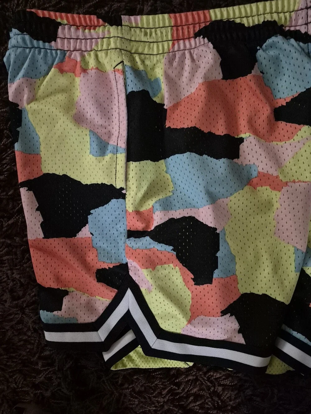 Men's Multicolor Athletic Mesh Shorts - Lightweight Summer Short